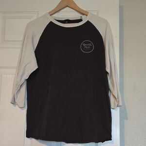 Brixton Black and Cream Long Sleeve Tee